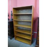 A teak open bookcase