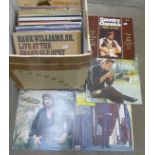 Vinyl records: a collection of Country and Western albums from early legends such as Ernest Tubb