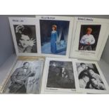 Pop music collection of autographs including Bo Diddly, Four Seasons, Del Shannon, Brenda Lee, Cilla
