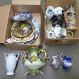 Two boxes of china **PLEASE NOTE THIS LOT IS NOT ELIGIBLE FOR POSTING AND PACKING**