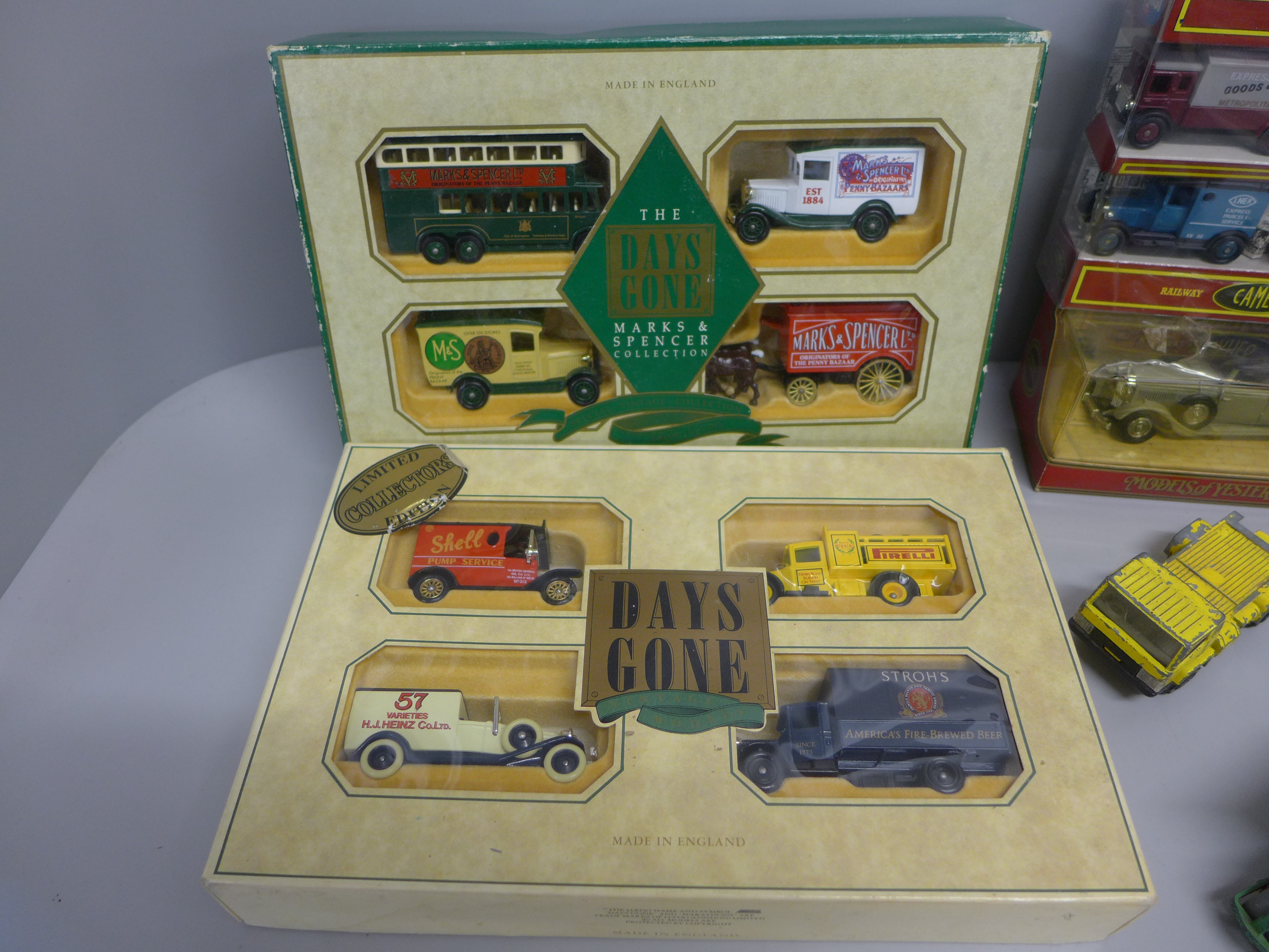 Dinky and Corgi die-cast model vehicles, playworn and two Lledo Days Gone sets - Image 2 of 4