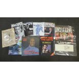 Music memorabilia: a signed Lindisfarne concert tour poster, signed Emile Ford album cover and LP,