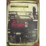 A Joy Division poster signed by Peter Hook
