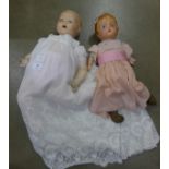 An antique BND baby doll and one other **PLEASE NOTE THIS LOT IS NOT ELIGIBLE FOR POSTING AND