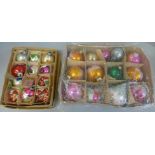 A collection of 1950's and 1960's Christmas tree bauble decorations, twenty-five in total