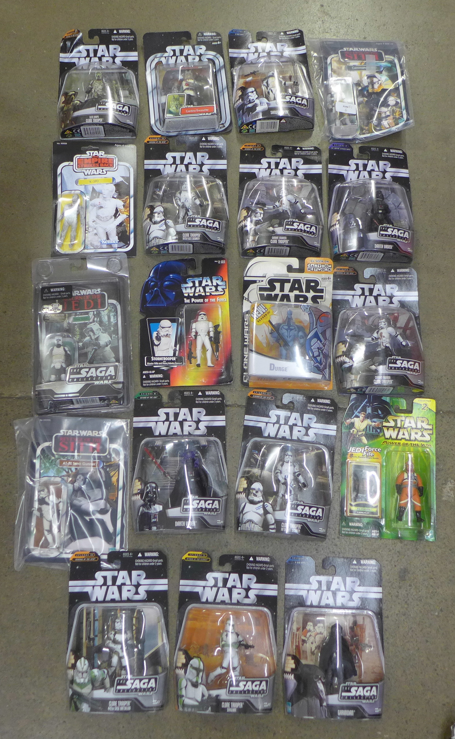 Star Wars The Saga Collection figures (12) and seven others