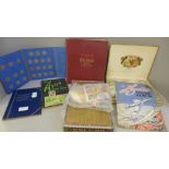 A collection of loose 20th Century stamps, three part filled stamp albums, 1953 to 1963 GB