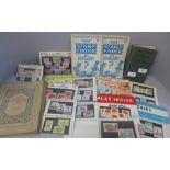 A small collection of stamps including old shop stock on cards, a standard catalogue of world