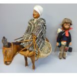 Two 1950's/1960's handmade dolls, from Morocco
