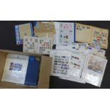 Stamps: a box of stamps, covers, etc., loose and in albums