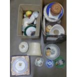 Two boxes of assorted china **PLEASE NOTE THIS LOT IS NOT ELIGIBLE FOR POSTING AND PACKING**