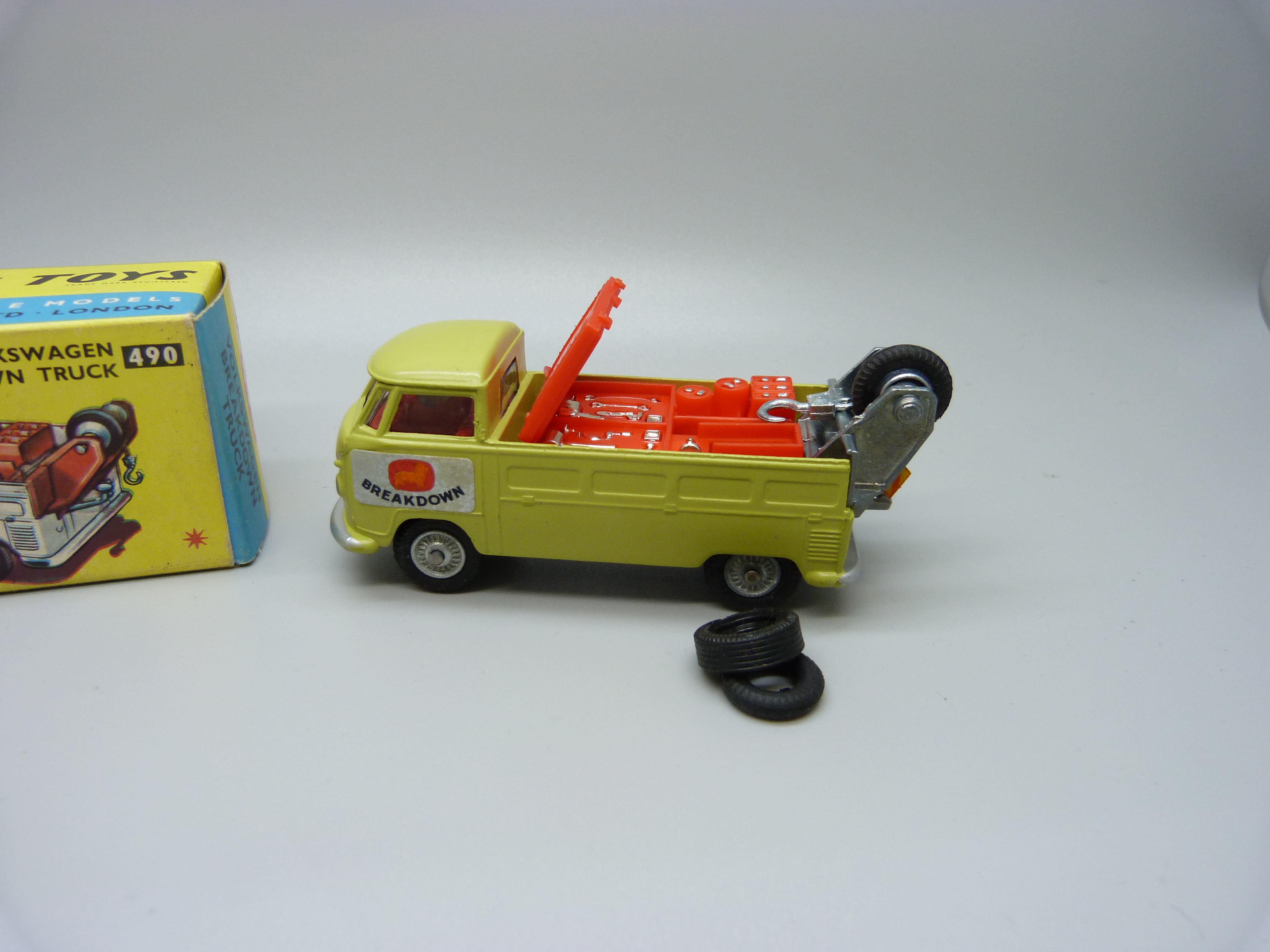 A Corgi Toys 490 Volkswagen Breakdown Truck, boxed, (old shop stock) - Image 2 of 5