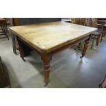 A Victorian pine kitchen table