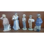 Five Nao figurines