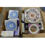 Two boxes of Wedgwood collectors plates including Jasperware **PLEASE NOTE THIS LOT IS NOT