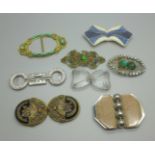 A collection of Art Deco jewellery including Czechoslovakian