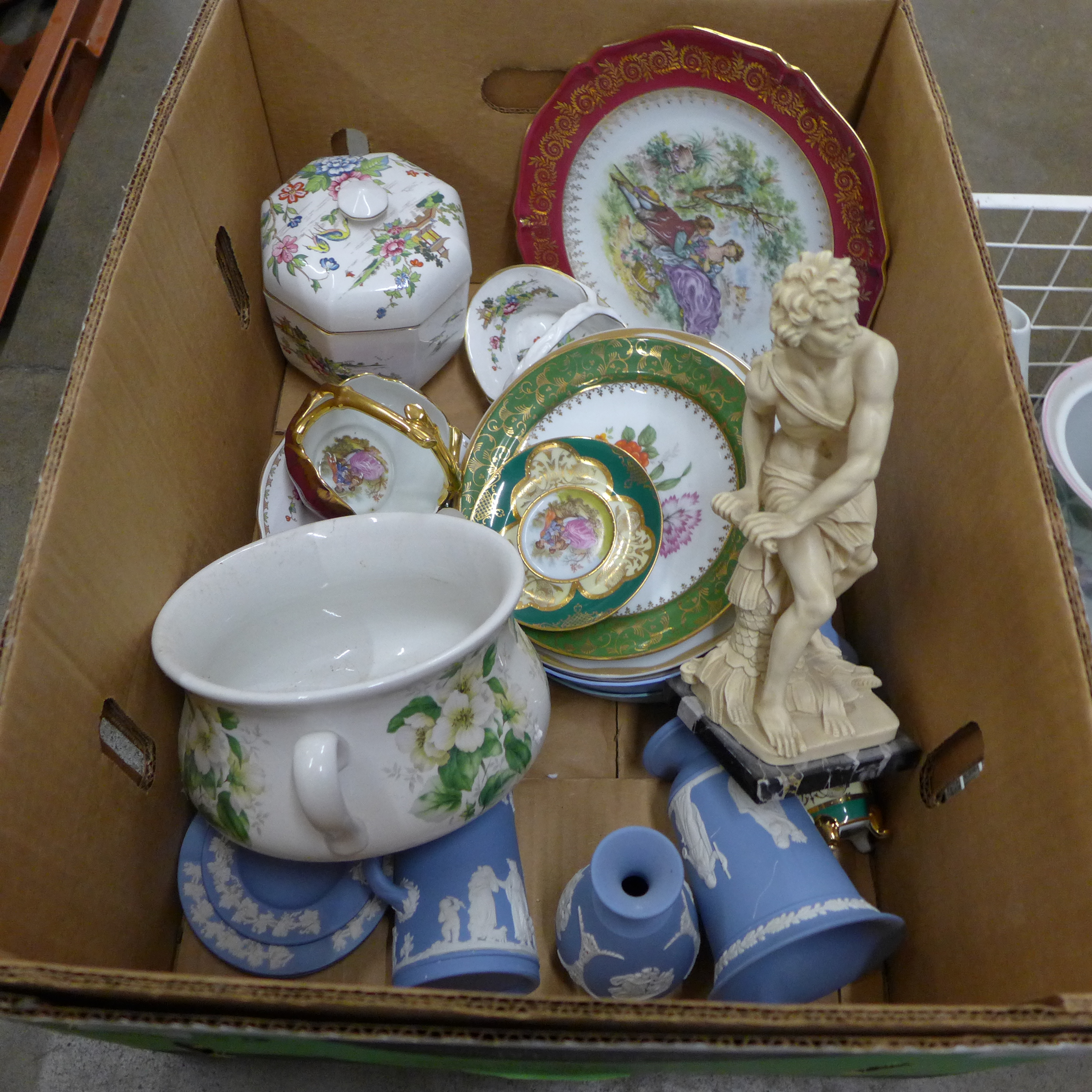 A collection of assorted china including Wedgwood Jasperware and Aynsley, two boxes **PLEASE NOTE - Bild 2 aus 3