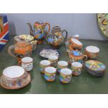 A box of mixed Japanese teawares and odd cups and saucers **PLEASE NOTE THIS LOT IS NOT ELIGIBLE FOR