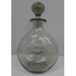 A Whitefriars glass pewter decanter, 24cm