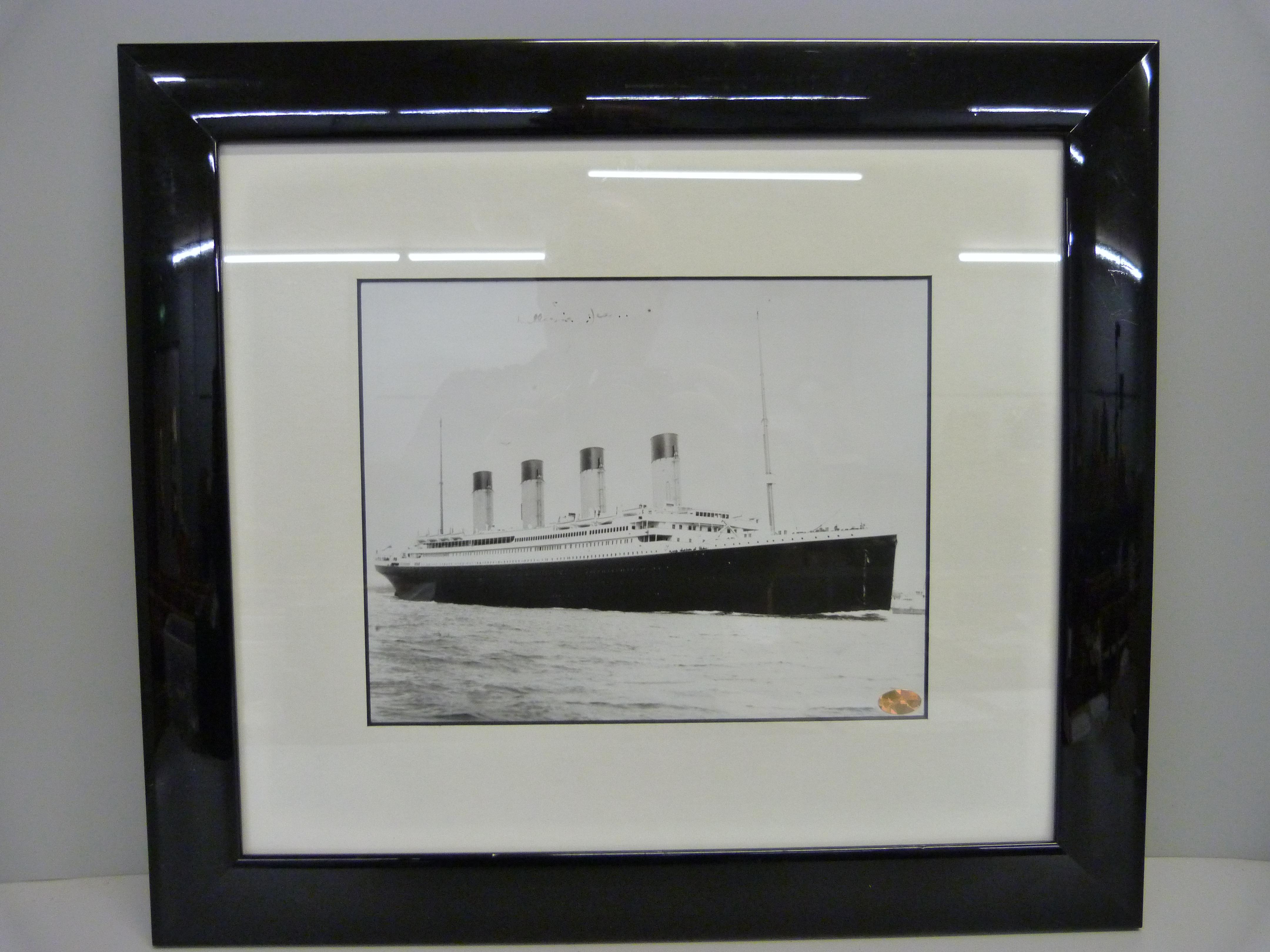 A signed photograph of the Titanic Millvina Dean, last living survivor of the sinking of the