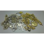 Gold and silver tone jewellery