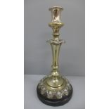 A plated candlestick, 32.5cm