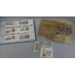 Player's cigarette cards, Footballers 1928, three Motoring and Touring maps and other collectors