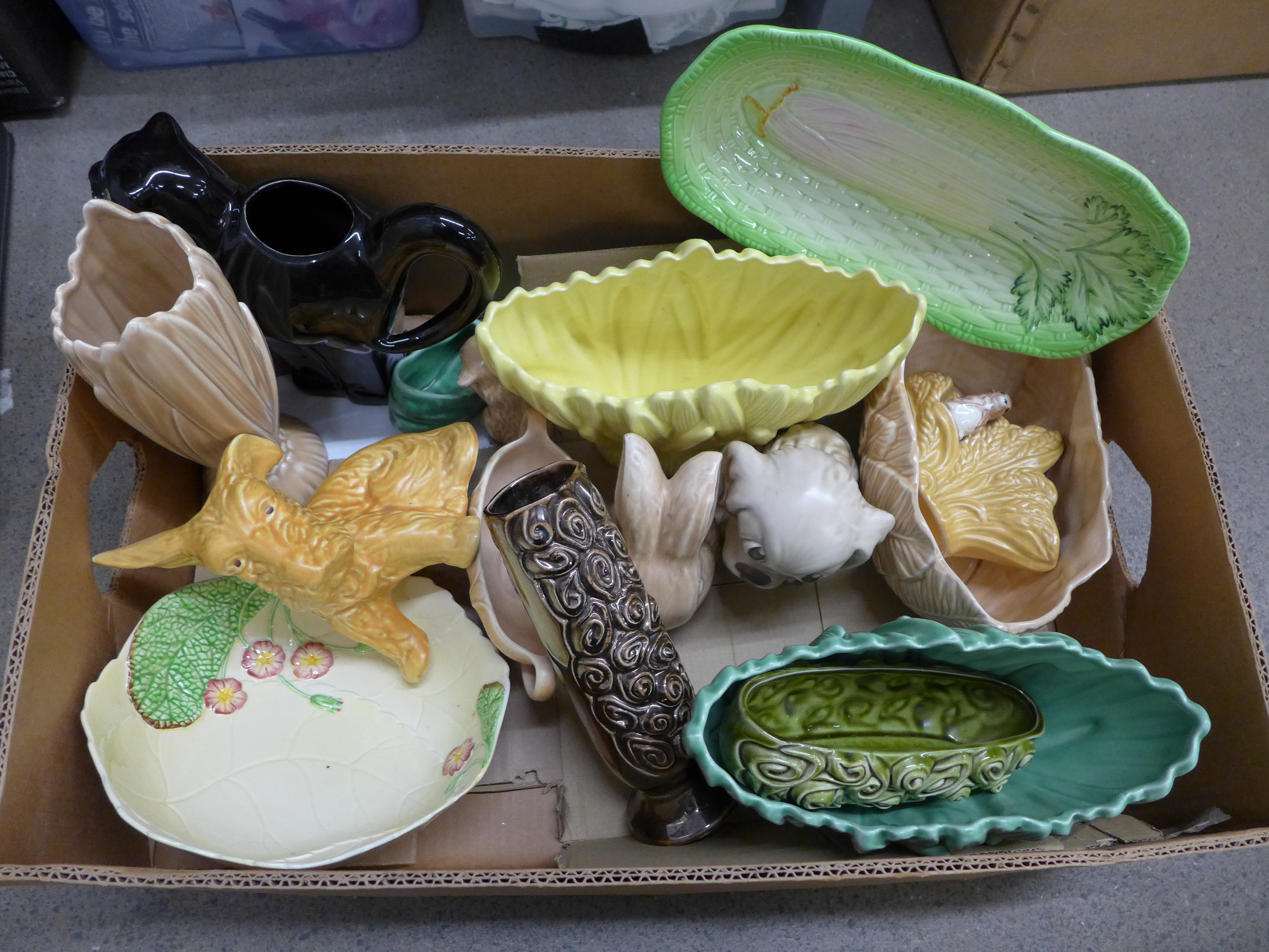 A collection of vases, figures and dishes including Sylvac and Beswick **PLEASE NOTE THIS LOT IS NOT