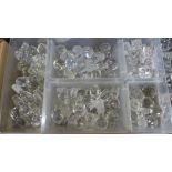 100 mixed glass stoppers, ideal for cruet bottles, scent bottles and decanters