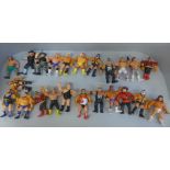 A collection of WWF wrestling figures