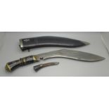 A kukri with scabbard