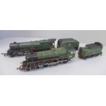 Two 00 gauge locomotives, Tri-ang 46201 BR Princess Elizabeth and Mainline 75001 Br Green