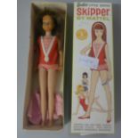 Barbie's little sister Skipper by Mattel, 1963, Japan in original box with Barbie Fashion book