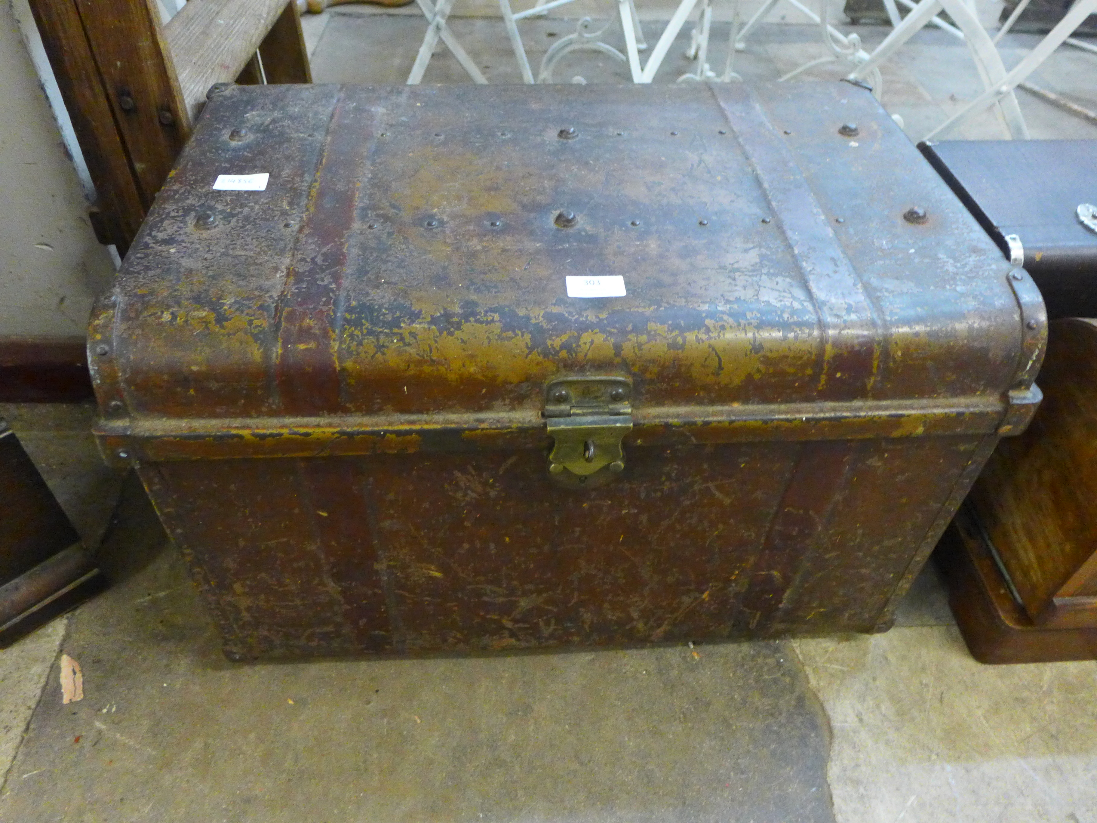 A Victorian Mohrs Patent steamer trunk