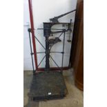 A set of Victorian cast iron weighing scales