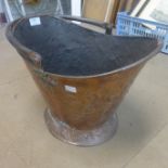 An Arts and Crafts Newlyn School copper coal scuttle