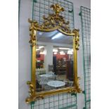 A Chinese Chippendale style gilt framed mirror