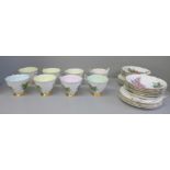 Harry Wheatcroft World Famous Roses by Paragon, eight cups, nine tea plates and eleven saucers **