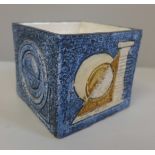 A small Troika square vase, 8cm