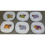 Six Beefeater English Ironstone Pottery Ltd. plates