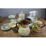 Wedgwood Jasperware, Devon Motto ware and Brambly Hedge cups and saucers **PLEASE NOTE THIS LOT IS