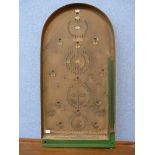 A vintage bagatelle board