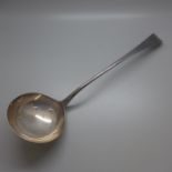 A George III silver ladle by Hester Bateman, London 1780, 149g