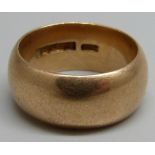 A 15ct gold ring, 17g, S