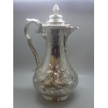 A Victorian silver coffee pot, Sheffield 1851, maker R&H, 753g. This lot is offered for sale with