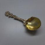 A Victorian silver spoon, London mark, 45g, 123g