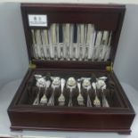 A canteen of silver plated cutlery, Arthur Price Dubarry pattern, 124 pieces plus similar fish