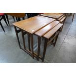 A Danish teak nest of tables