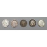 Five Victorian 3d coins