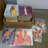 A quantity of vintage Playboy magazines, mainly 1970's **PLEASE NOTE THIS LOT IS NOT ELIGIBLE FOR